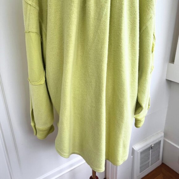 FREE PEOPLE Light Lime Green Ruby Shirt Jacket Shacket Size M - Picture 7 of 14